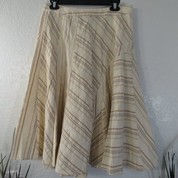 TapeMeasure Dresses & Skirts - Cotton Striped Flowy Circle Flare Skirt Sz 6